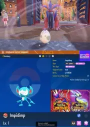 Pokemon Scarlet/Violet ✨SHINY EGG IMPIDIMP Adamant 6IV Hatch Your Egg TRADE
