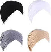 [Generic] ﻿ Turbans Hats Cap Twisted Hair Cover Headwrap Turban Headwear for Women