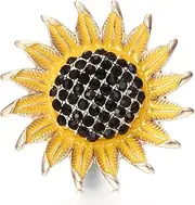 Lovglisten 2pcs Snap Fashion Sun Flower with Crystal Snap Button Jewelry Charms