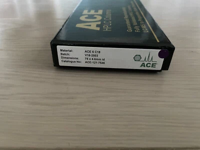 HPLC Column new ACE 5 C18 75x4.6mm 5um 100A Ace-121-7546 certificate