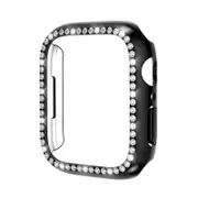 Nevenka Shiny Apple Watch Case Single Row Diamond for iWatch 8 7-Black