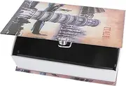 FOYTOKI Hidden Safe with Key Lock Discreet Secret Storage for Cash Jewelry Keepsakes Compact Decorative Fake Book Design for Home Office Use