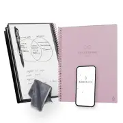 Rocketbook New Core Reusable Spiral Notebook, Letter Size 8.5X11, Pink - Dotted