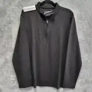 Mizzen+Main Proflex Quarter Zip Pullover Performance Stretch Grey XL $138