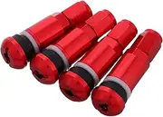 Mobestech 4pcs Aluminum Alloy Car Tire Valve Stem Caps Leakproof Lightweight Universal Fit