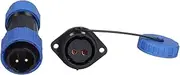 IP68 Waterproof Flange Butt Terminal Aviation Power Connector LP20 for Industrial Adapter (2 Core)