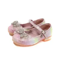 在飛比找ETMall東森購物網優惠-小女生鞋 娃娃鞋 粉紅色 亮片 蝴蝶結 童鞋 3333-01
