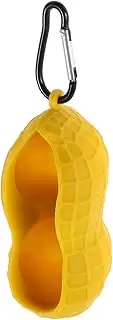 Abaodam Peanut Shape Golf Ball Holder Soft Silicone Protective Sleeve for Balls Portable and Longlasting Golf Accessory for Men Unique Design for Easy Carrying