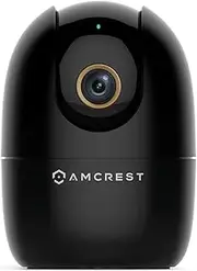 Amcrest 4MP WiFi Camera Indoor, Dog Camera, Sound & Baby Monitor, Human & Pet Detection, Motion-Tracking, w/ 2-Way Audio, Pan/Tilt Wireless IP Camera, Night Vision, Smart Home ASH41-B, Black