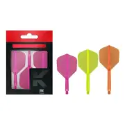 Target K-Flex Moulded all in one Flight & Shaft No.2 NEON Set of 3 Choose Colour