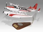 Cessna 208 Caravan Sydney Seaplanes Desk Wood Airplane Model Small Scale 1/72