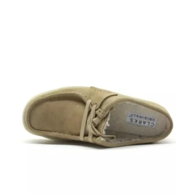 Clarks Originals Ladies Shoes Wallabee Cup Lo Light Tan Warmlined UK 4.5 D