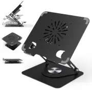 360° Laptop Notebook USB Cooler Stand Cooling Fan Pad Ergonomic Up to 17.3" inch