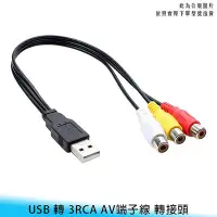 在飛比找Yahoo!奇摩拍賣優惠-【妃航】USB 轉 3RCA 影音/視頻線 USB 2.0 