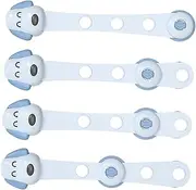 ANDRESLAD 4Pcs Safety Locks for Cabinets and Refrigerators Drawer Locks Easy to Use Rotatable Design for Home Safety and Childproofing