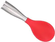 FUNNETOYU 1 PC Rice Spoon with Ergonomic Stainless Steel Handle Non Stick Kitchen Utensil for Home and Restaurant Use Easy Clean and Design Red