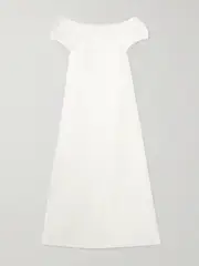 [BERNADETTE] BERNADETTE - Rianne Off-the-shoulder Taffeta Gown - Ivory - FR 38 FR 38 Ivory