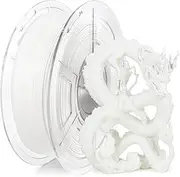 High Speed PLA+ Filament, 3D Printer PLA+ Filament 1.75mm +/- 0.02 mm Fast Printing, Supports Printing Speeds from 30 to 600 mm/s, White