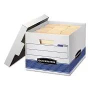 Bankers Box 0078907 STOR/FILE Letter/Legal Storage Boxes - WT/BL (4/CT) New