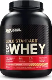 Optimum Nutrition Gold Standard 100% Whey Protein Powder, Strawberry Banana, 5