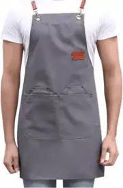 Kitchen Aprons for Men Women Chef, Cross-Back Aprons and Adjustable Straps