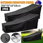 Sun Lounge Covers Outdoor Furniture Cover Heavy Duty Waterproof Bed Cover 2PCS