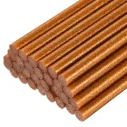 30pcs Mini Hot Glue Gun Sticks 8" x 0.43" for Glue Gun, Glitter Bronze Gold