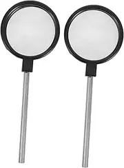 GANAZONO 2pcs Portable Dual Sided Magnifying Glass for Handheld Magnifier with Convex Concave Lenses for Reading Jewelry Hobby Observation and Classroom Science