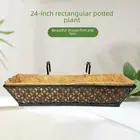 Hanging Railing Planter Decor Patio Fence Railing Flowerpot