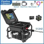 Pipe Inspection Camera 9" LCD Drain Sewer Industrial Endoscope w 512HZ Locator