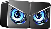 MERRYHAPY 1 Pair Desktop Computer Speakers USB Powered Loudspeaker Box with Omnidirectional Sound Compact Design for Home Office Use Audio Without Interference