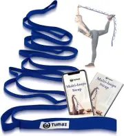 Tumaz Stretching Strap - 10 Loops And Non-Elastic Yoga Strap - The Perfect Home