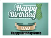 Happy Birthday Dad Cake Topper Edible Birthday Cake Decorations