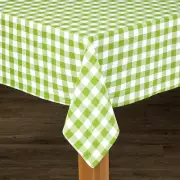 Linens Buffalo Check Cotton Imported Tablecloth Green Rectangle