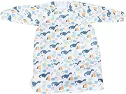 Yardwe Long Sleeve Bibs with Sleeves Feeding Smock for Adjustable with Pocket Easy to Clean for High Chairs and Travel Dining
