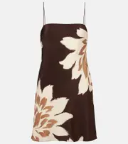 [SIR] SIR Floral silk satin slip dress AU 10 brown