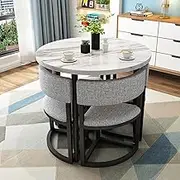 ompact 4 Piece Dining Table Set for Small Spaces