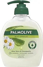 [Palmolive] Naturals Liquid Hand Wash Soap, 250mL, Aloe Vera & Chamomile Pump, No Parabens Phthalates or Alcohol