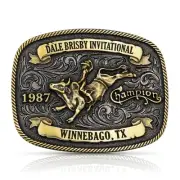 Men's Dale Brisby Invitational 1987 Trophy Buckle Bronze One Size