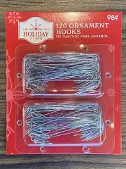 240 (2 packs of 120) silver ornament hooks 2.5" xmas crafts