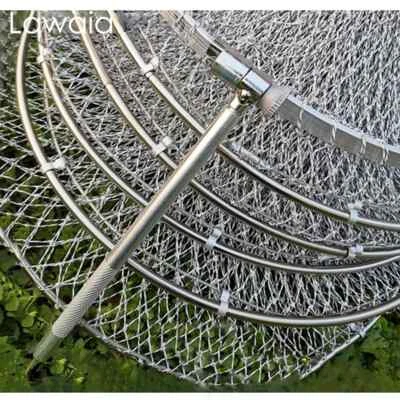 Fishing Landing Net Handmade Braided Line Hand Net Folding Quick-drying Net