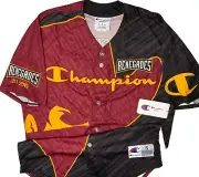 Detroit Renegades Jersey Champion Ultrafuse Retro Button Front Men Sz S NWT $80