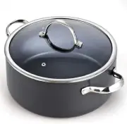 Cooks Standard Stock Pot Dutch Oven Casserole with Glass Lid, 7-Quart Classic Ha