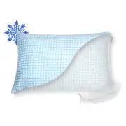 Sleepavo Cooling Pillow Protector Pillowcase - Moisture Wicking Zippered Case