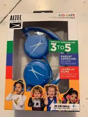Altec Lansing Kid-Safe Wired Headphones For 3-5 Year Olds Built-In Microphone
