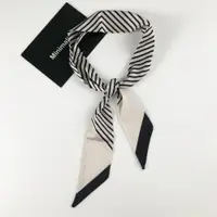在飛比找ETMall東森購物網優惠-條紋細窄女氣質雙面夏季絲巾
