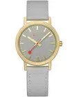 Mondaine A660.30314.80SBU Ladies Watch Classic Gray And Gold 36mm 3ATM