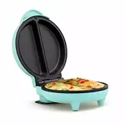 Mess-Free Non-Stick 2-Section Mint Color Electric Omelet Maker