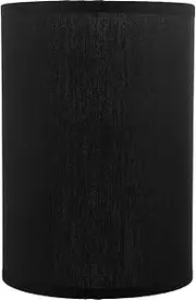 Luxshiny Cylinder Drum Lampshade Natural Linen Lamp Shades Fabric Lampshades Hand Crafted Lampshade Covers Replacement E27 Clip On Bulb Light Table Lamp Black