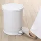 日本RISU｜H&H圓筒造型踩踏垃圾桶 10L - 灰白色